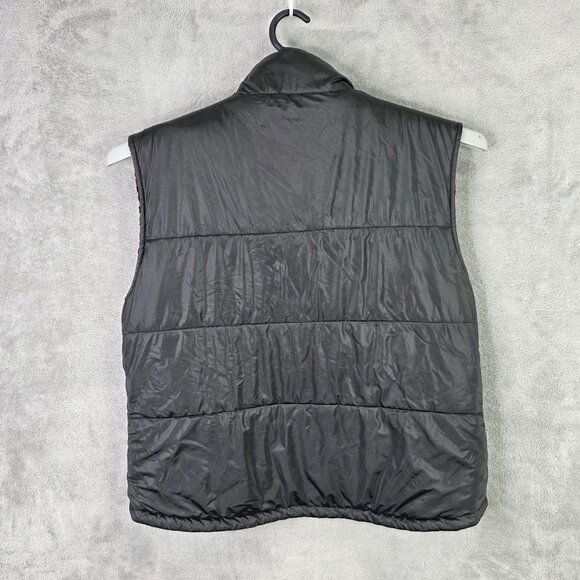 Womens Giacca Reversible Leopard Print Puffer Vest Full Zip Polyester Blend XL - Picture 6 of 9